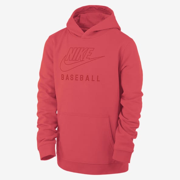 Kids Red Baseball Hoodies. Nike